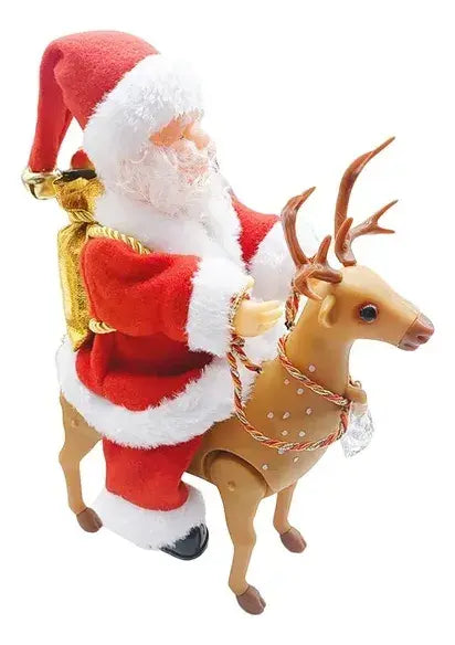 Игрушка Санта-Клаус верхом на олене /новогодняя игрушка