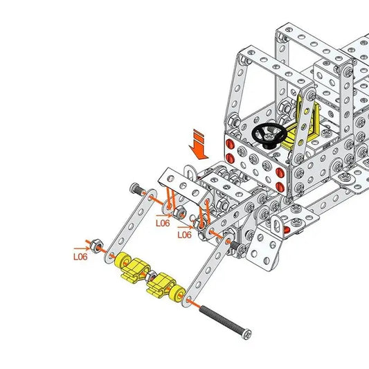 Детская металлическая машинка-конструктор Экскаватор YK613