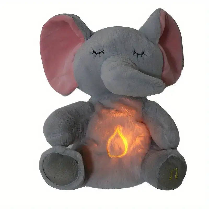 Плюшевый слоник с ночным светом и успокаивающей музыкой, интерактивные колыбельные и движение ушей, 30 см