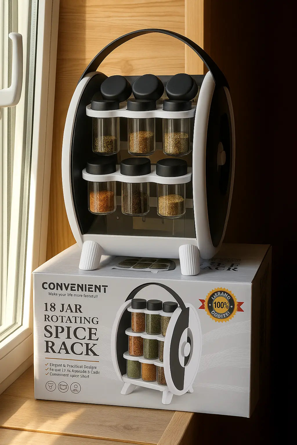 Контейнер для специй / Набор приправных банок 18 шт БЕЛАЯ AND 1-62