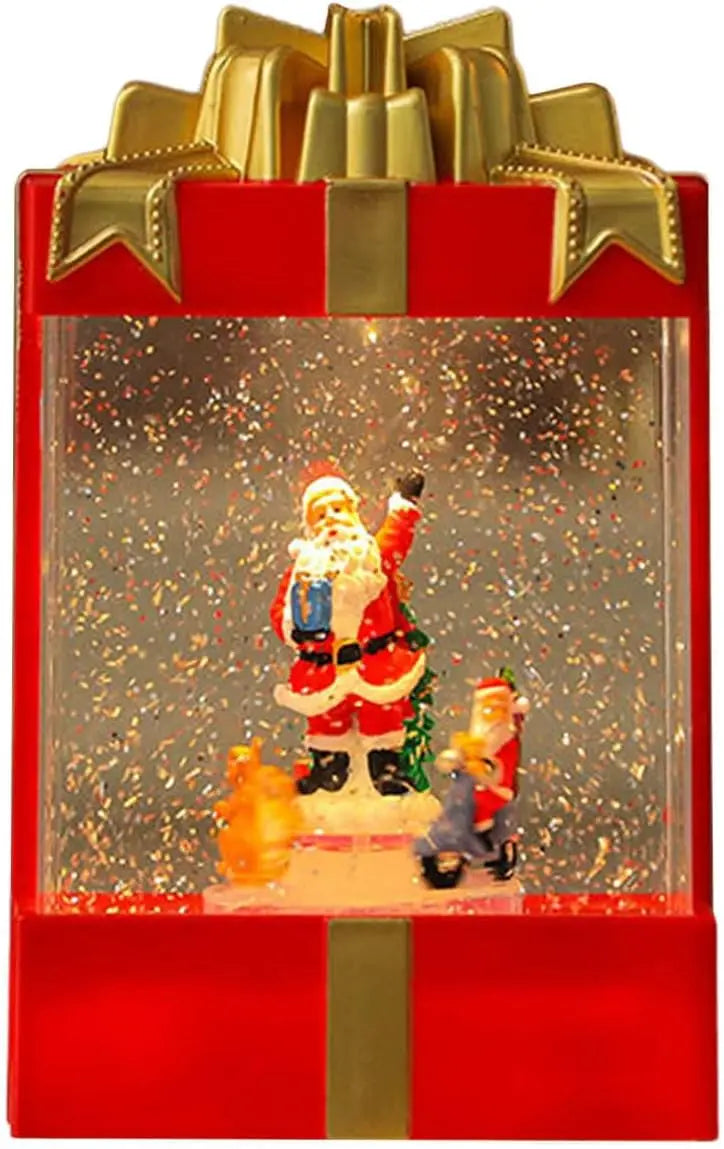 Декоративный светильник с эффектом снегопада, подсветкой и музыкой, Снеговик 803