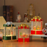 Декоративный светильник с эффектом снегопада, подсветкой и музыкой, Снеговик 803