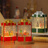 Декоративный светильник с эффектом снегопада, подсветкой и музыкой, Снеговик 803