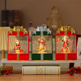 Декоративный светильник с эффектом снегопада, подсветкой и музыкой, Снеговик 803