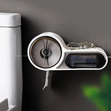 Держатель для туалетной бумаги, Белый / Клейкий настенный держатель для бумаги