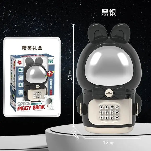 Детская электронная Копилка Сейф Космонавт с кодовым замком Little Space Rabbit Piggy Bank