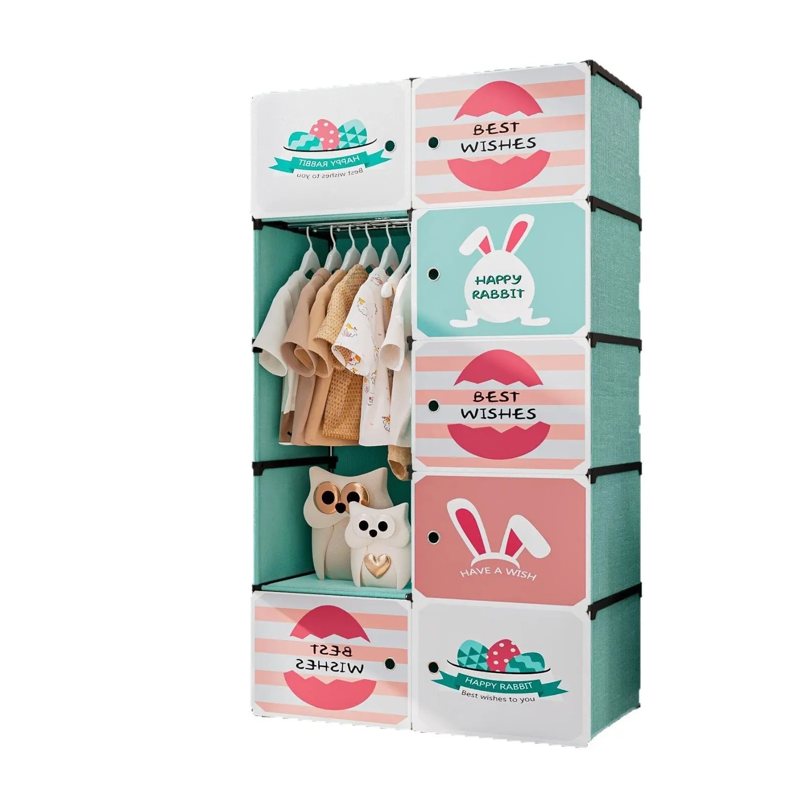 Детский шкаф мини-компактный-портативный-модульный 4 полки Closet AND LY-1047