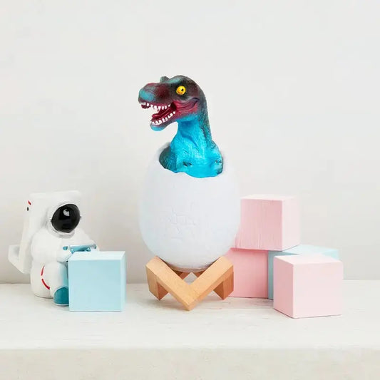 Детский светильник SUNROZ 3D Dinosaur Lamp лампа-ночник "Динозаврик в яйце" с пультом ДУ
