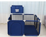 Детский игровой манеж-ограждение 125х125х63см для игр с баскетбольной корзиной и карманом для игрушек