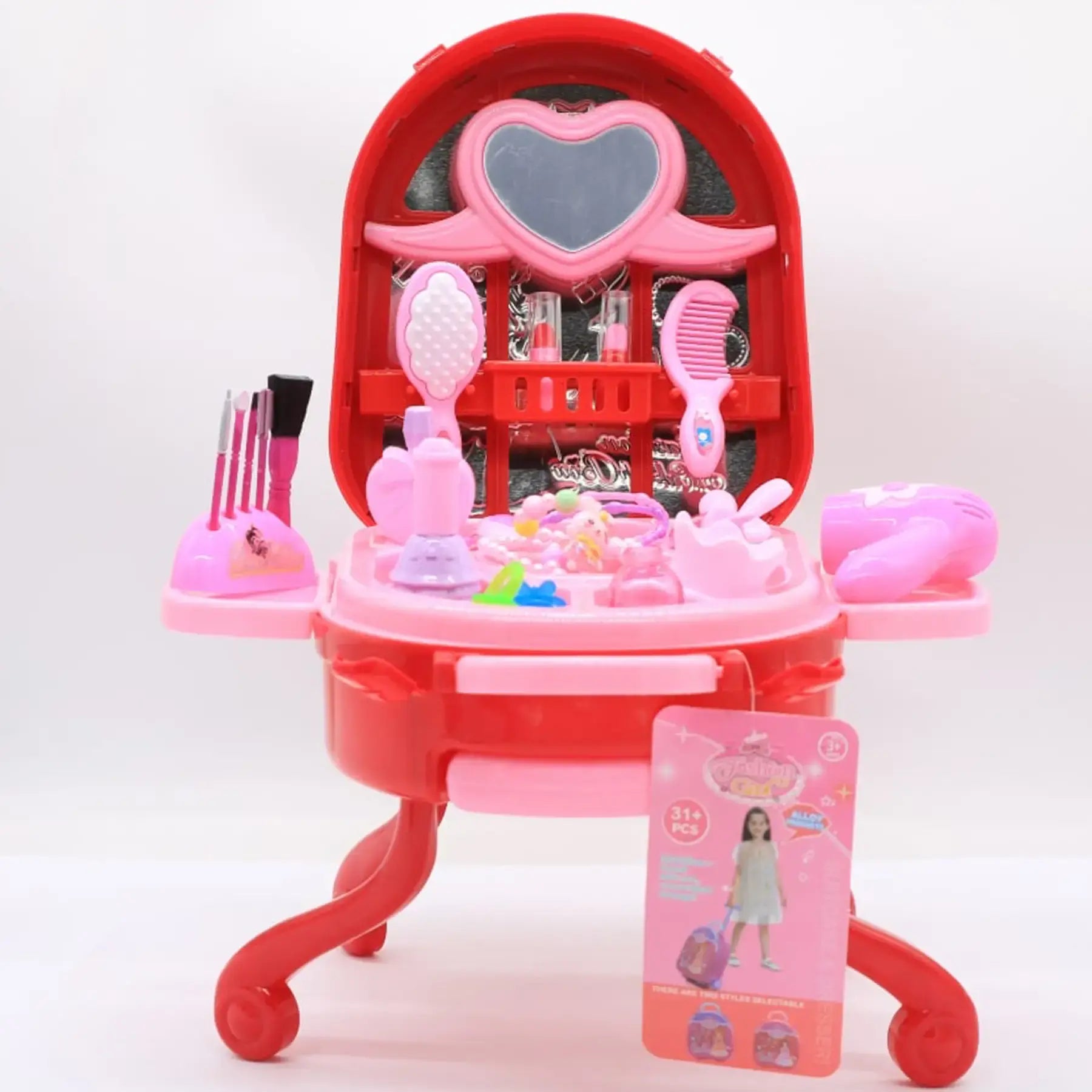 Детский игровой набор в чемоданчике 2в1, Fashion Girl / Набор салон красоты для девочек