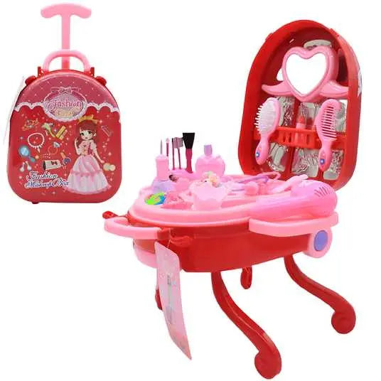 Детский игровой набор в чемоданчике 2в1, Fashion Girl / Набор салон красоты для девочек
