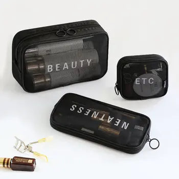 Дорожная косметичка прозрачная (22×11×2см), Косметичка для путешествий / Женская косметичка XL-1015