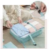 Дорожный органайзер 7в1 Набор органайзеров для одежды, обуви и аксессуаров для путешествий Бежевый