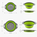 Дуршлаг силиконовый складной большой + маленький Collapsible filter baskets