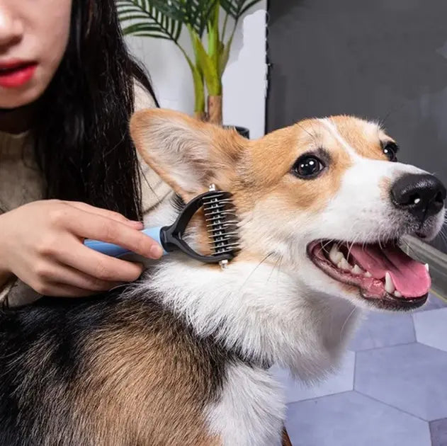 Двусторонняя расческа для вычесывания шерсти кошек и собак AND217