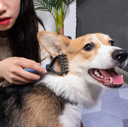 Двусторонняя расческа для вычесывания шерсти кошек и собак AND217