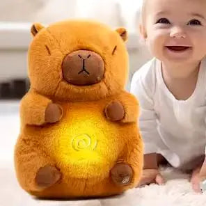 Розовый Интерактивная дышащая Капибара Snuggle Pulse CapyBuddy 30 см мягкая плюшевая игрушка