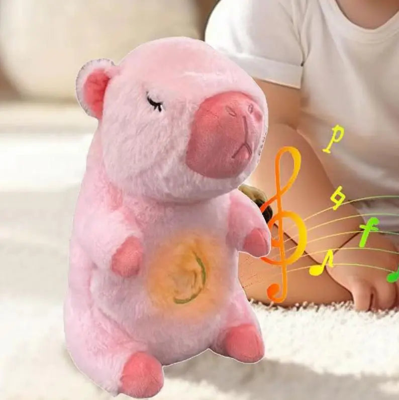 Интерактивная дышащая Капибара Snuggle Pulse CapyBuddy 30 см мягкая плюшевая игрушка