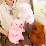 Белый Интерактивная дышащая Капибара Snuggle Pulse CapyBuddy 30 см мягкая плюшевая игрушка