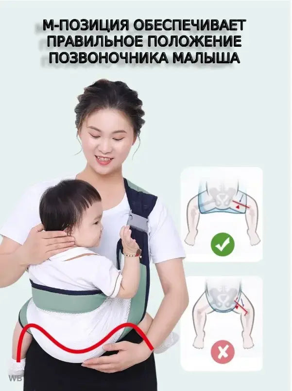Дышащая переноска для новорожденных Слинг Baby Sling