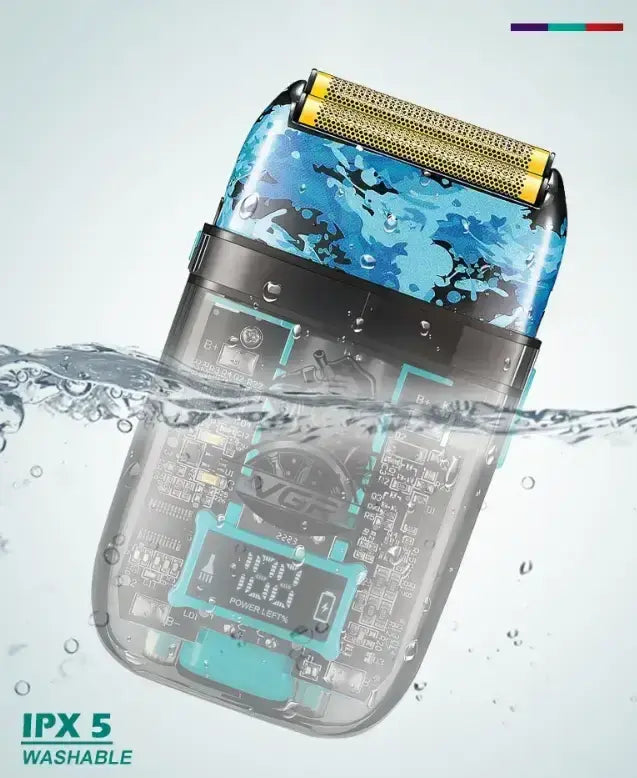 Электробритва VGR V-352 шейвер, двойное лезвие, IPX5, LED Display