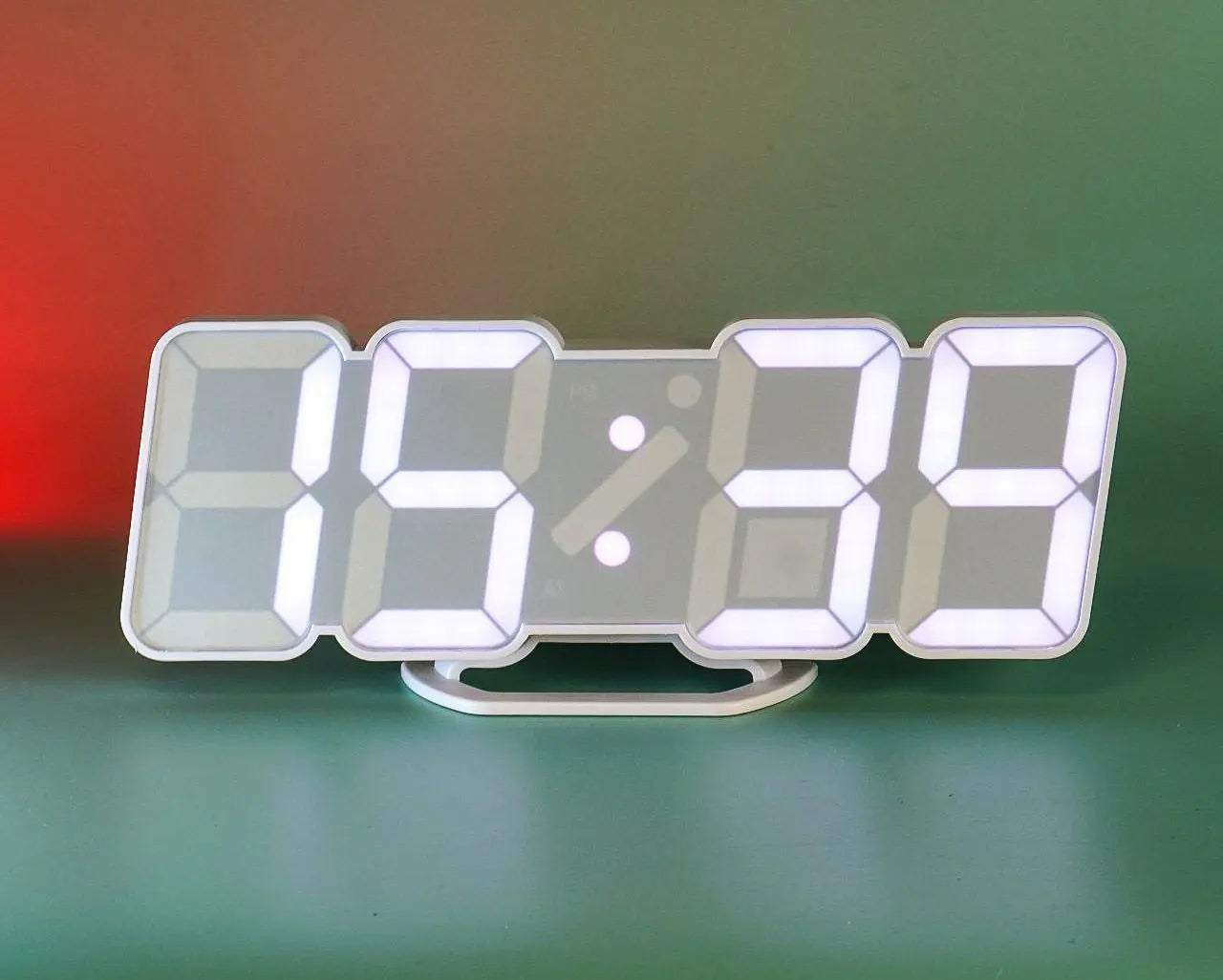 Электронные настольные часы с будильником и термометром LY 1089 Белый