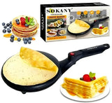 Электрическая блинница погружная сковорода для блинов с антипригарным покрытием 20 см электроблинница SOKANY SK 5208 600 Вт Черная