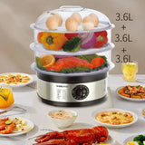 Электрическая пароварка 3-уровневая 650Вт, 11л, Sokany SK-07018 / Мантоварка электрическая / Электропароварка