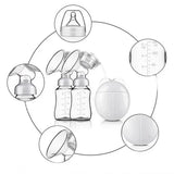 Электрический двойной массажный молокоотсос Kinder Goods в комплекте с 2 бутылочками для молока + соска, USB
