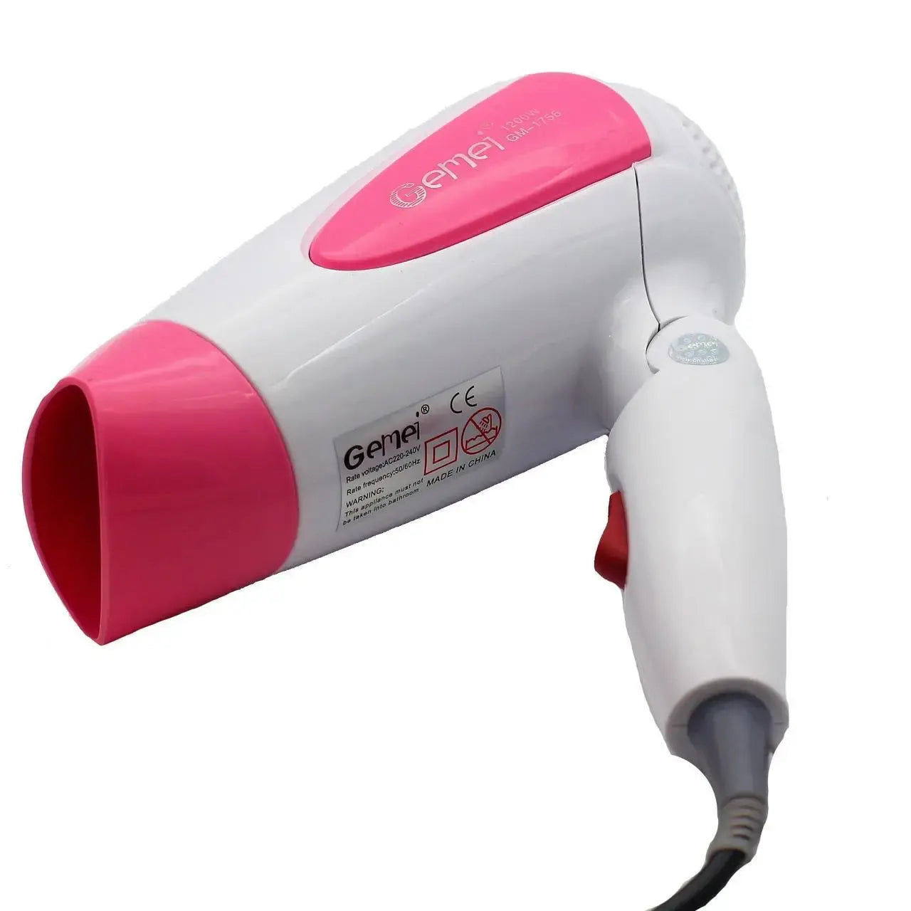 Фен компактный складной GEMEI GM-1756 1200 Вт