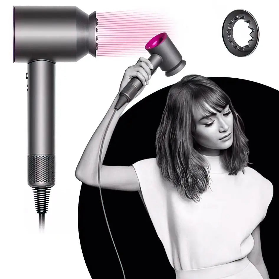 Фен  с 5 разными насадками для сушки и укладки  hair dryer fan