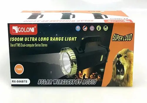 Фонарь GOLON RX-S66BTS с радио и солнечной панелью