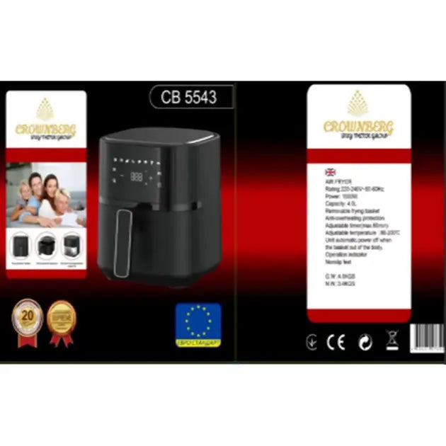 Фритюрница  Air Fryer Crownberg CB 5543 1500Вт