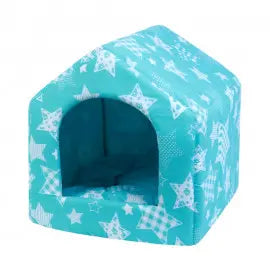 Синий Переносной мягкий домик для собак Portable Dog House  Голубой