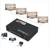 HDMI разветвитель на 4 порта HDMI SPLITTER 1 in 4 / Черный