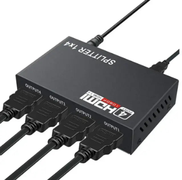 HDMI разветвитель на 4 порта HDMI SPLITTER 1 in 4 / Черный