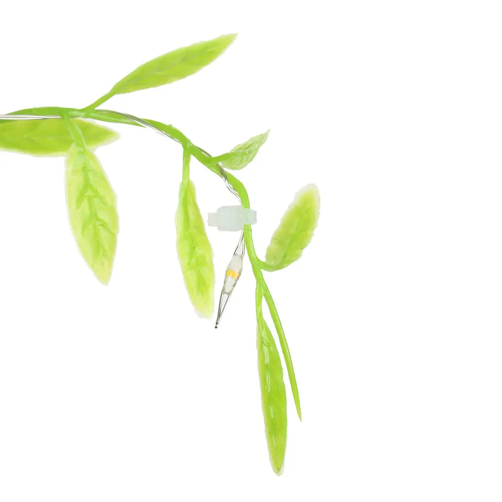 Гирлянда-штора с листочками Curtain Copper SF-55 внутренняя, с прозрачным проводом, 10м