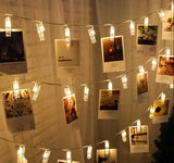 Гирлянда светодиодная с прищепками для фото 4,5м 20 Led от батареек