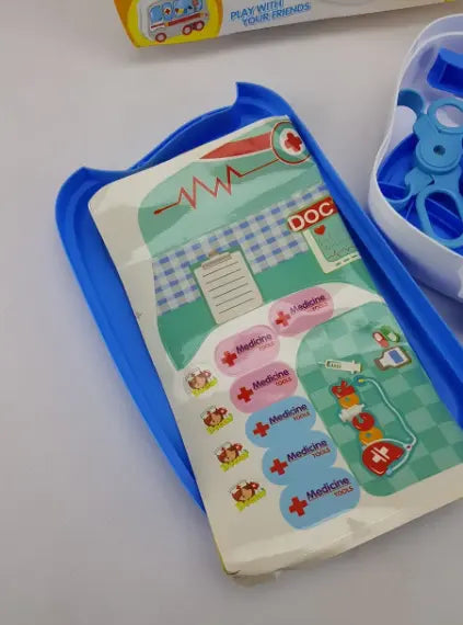 Игровой набор Доктор HAPPY DOCTOR (Синий) Чемоданчик на колёсах