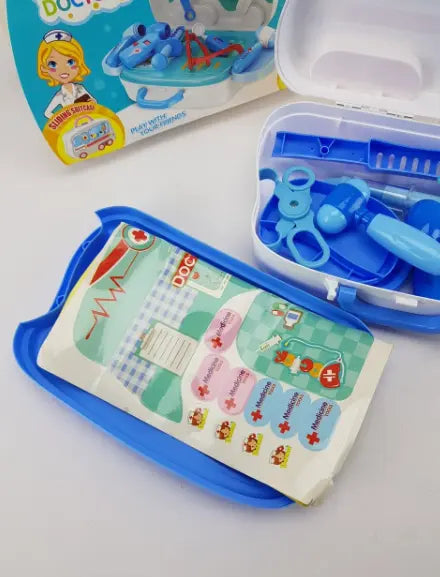 Игровой набор Доктор HAPPY DOCTOR (Синий) Чемоданчик на колёсах