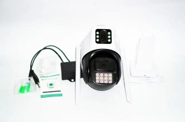 Камера 360  (P12-P6MP)-mpКамера Wifi ptz двойной поклон 3mp+3mp= 6mp камера +12v2a power *icsee