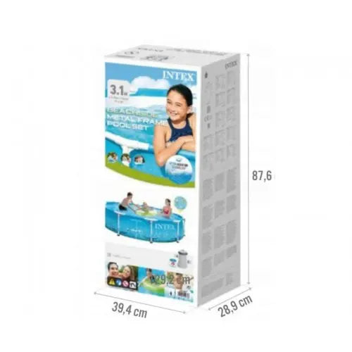 Каркасный бассейн с фильтром в комплекте Intex 28208 "Морской принт" 305 x 76 см
