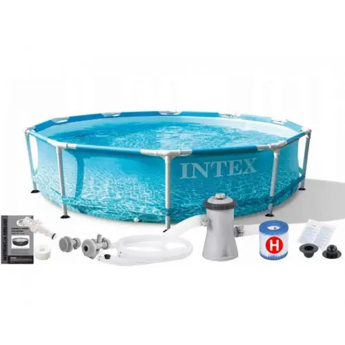 Каркасный бассейн с фильтром в комплекте Intex 28208 "Морской принт" 305 x 76 см