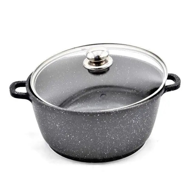 Кастрюля казан с крышкой Benson BN-297 из литого алюминия и мраморным антипригарным покрытием объемом 1.5 л.