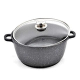 Кастрюля казан с крышкой Benson BN-297 из литого алюминия и мраморным антипригарным покрытием объемом 1.5 л.