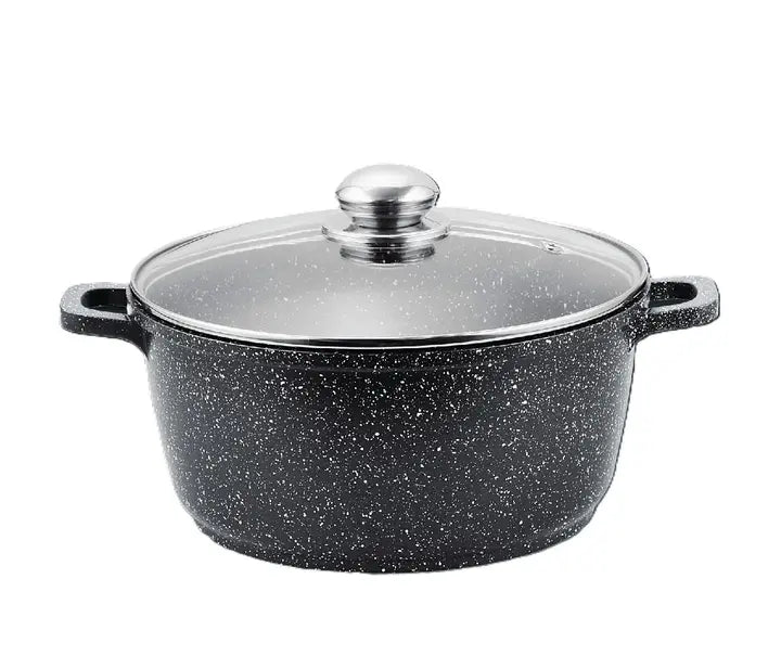 Кастрюля казан с крышкой Benson BN-297 из литого алюминия и мраморным антипригарным покрытием объемом 1.5 л.