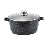 Кастрюля казан с крышкой Benson BN-297 из литого алюминия и мраморным антипригарным покрытием объемом 1.5 л.