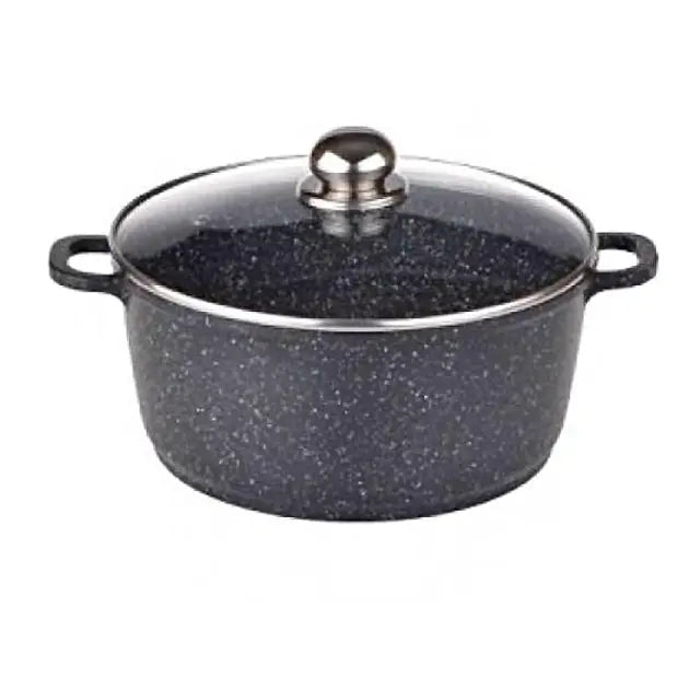 Кастрюля казан с крышкой Benson BN-297 из литого алюминия и мраморным антипригарным покрытием объемом 1.5 л.