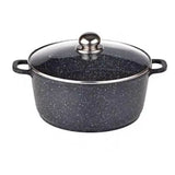 Кастрюля казан с крышкой Benson BN-297 из литого алюминия и мраморным антипригарным покрытием объемом 1.5 л.