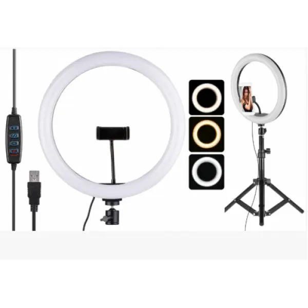 Кольцевая LED лампа 30 см с держателем для телефона /Студийный свет